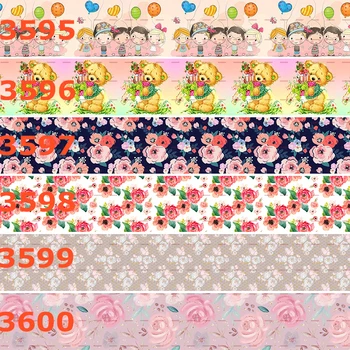 

10yards - different sizes -Cartoon pattern printed Grosgrain ribbon - Cutie/lovely/girl/flowers cartoon ribbon