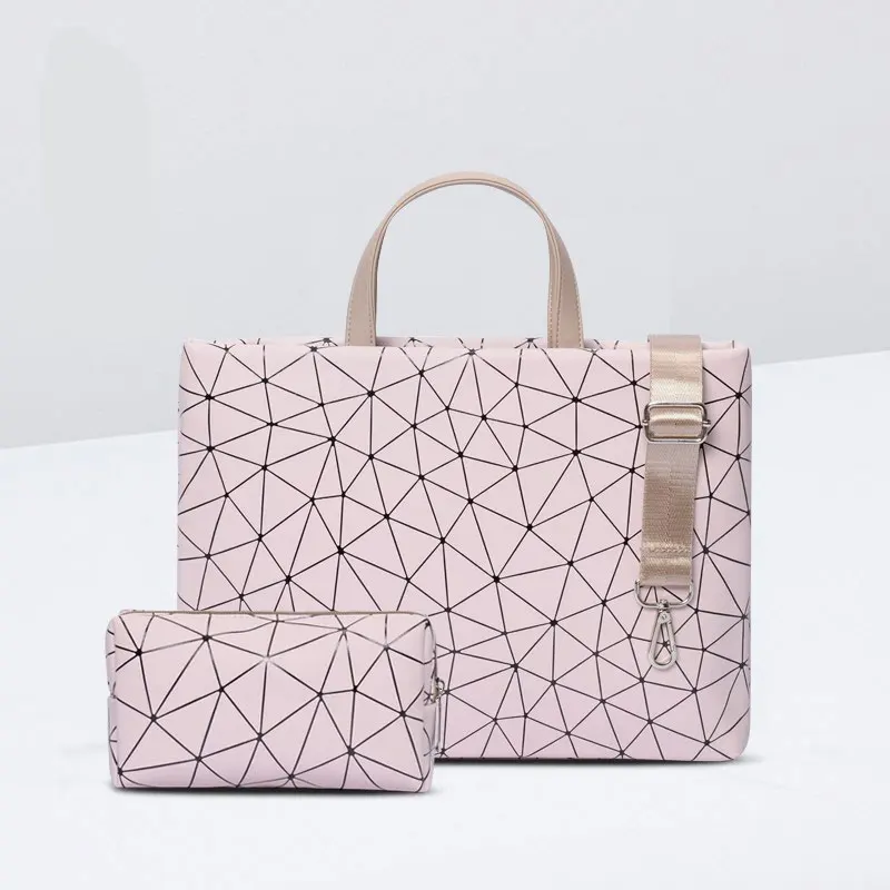 

PU Leather Laptop Shoulder Bag PC Handle 11.6"13.3"15.4"15.6" Women Men Pouch Cover For Macbook Acer Dell IBM