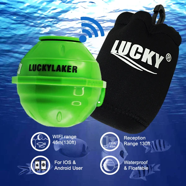 FF-916 LUCKY اللاسلكية Wifi صياد السمك 50 M قابلة للشحن Lithuim ل 130 قدم (45 متر) نطاق عملية