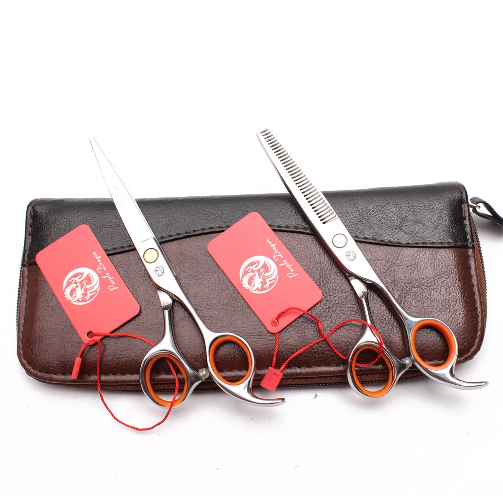 

6.0" Stainless Purple Dragon Straight Scissors Thinninng Shears Dog Grooming Kit Animal Supplies Professional Pet Scissors Z1008