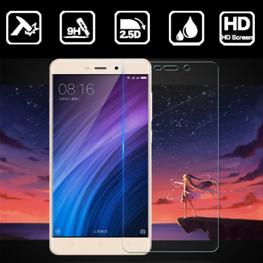 Защитное стекло для xiaomi redmi 6 a 6a 2 шт. защитное xiomi red mi 5a 4a 4x5 4x4 стеклянная пленка resmi