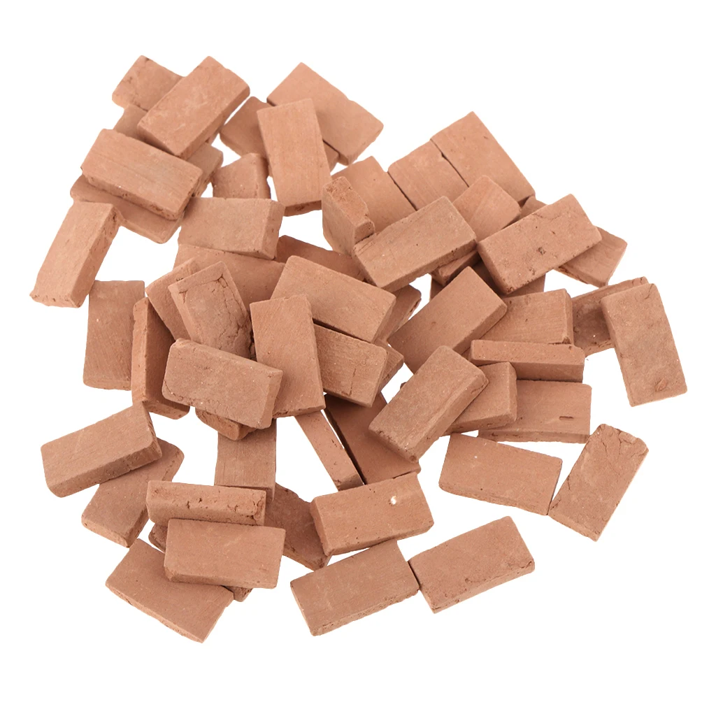 1/35 Scale House Wall Building 50x Red Bricks 1.1x0.6cm for Sand Armor Lands Diorama