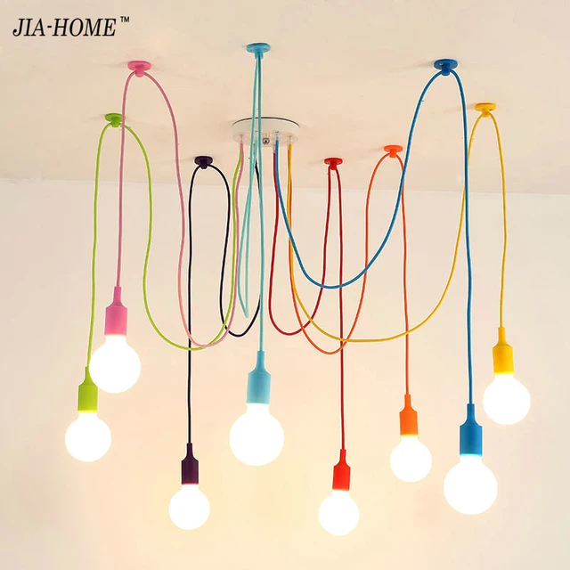 Modern Pendant Lights 13 Colors Diy Lighting Multi Color Silicone Modern Pendant Lights 13 Colors Diy Lighting Multi Color Silicone E27 Bulb Holder Lamps Home Decoration 4 10 Fabric Cable