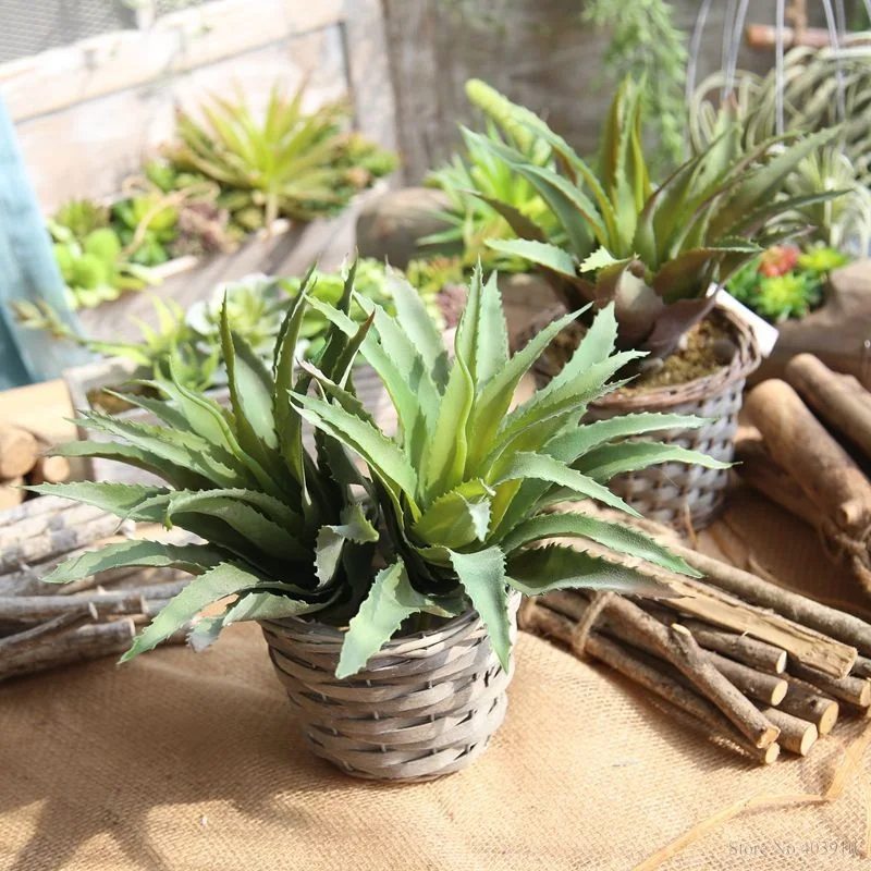 1 Pcs Artificial Aloe Vera Plants Plastic Pineapple Leaves For