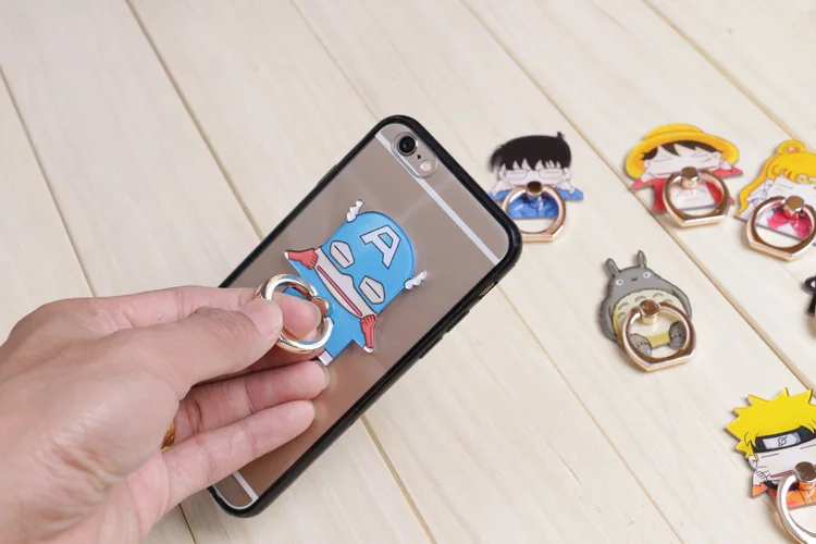 New Universal Phone Stand Bracket Finger ring holder phone Holder Stent Personality Lazy Phone Anti-slip Naruto Luffy