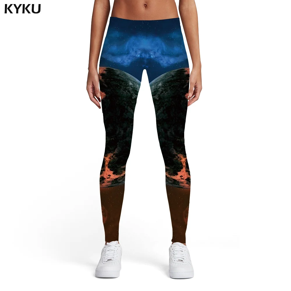 KYKU Psychedelic Leggings Women Pattern Ladies Colorful Sport Art Elastic Vintage Spandex Womens Leggings Pants Fitness aerie leggings Leggings