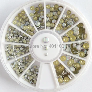 

Makartt Nail Art Multisize 2mm/3mm/4mm 1000 Pcs Wheel Nail Art Decoration AB Color Nail Rhinestones Nail Tools Beads D0883