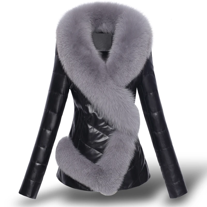 women's genuine leather parkas