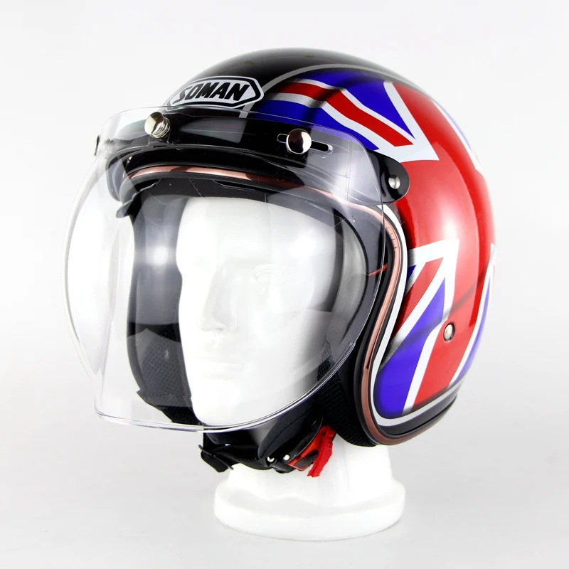 Мотоциклетный флип-пузырьковый козырек для открытого лица шлем Мото шлем козырек щит ретро очки ретро объектив BV02