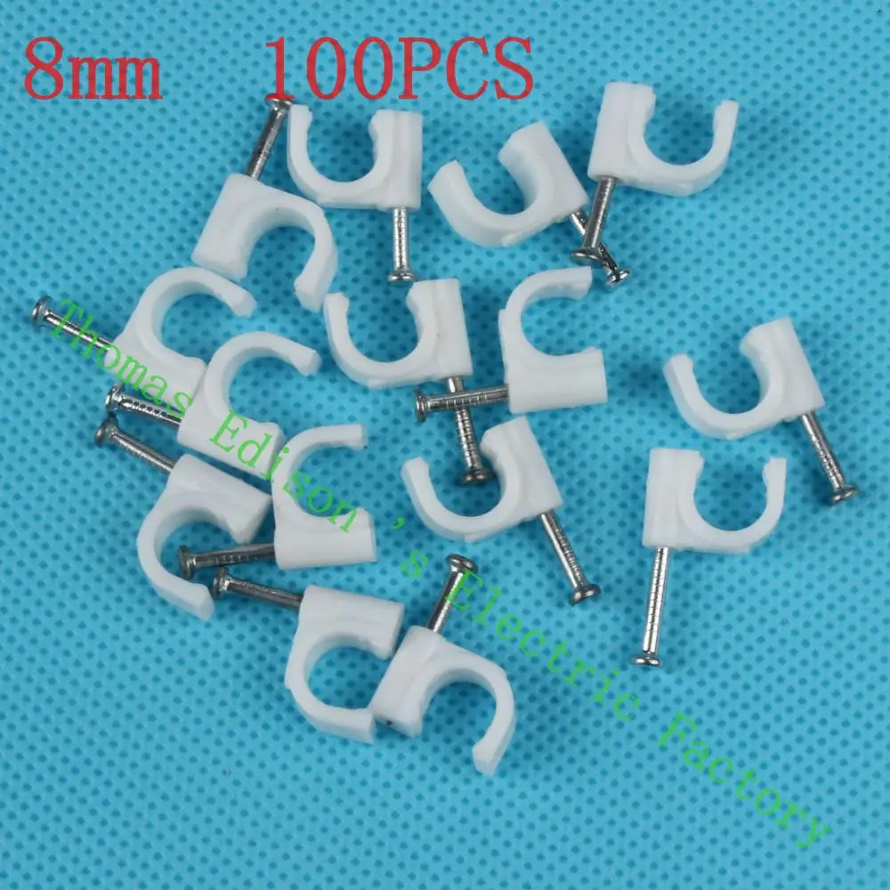 Buy 8MM Nylon Circle Path Circle cable clips/ cable nail/ wire clips 100PCS/bag