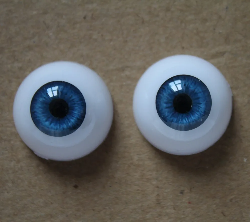3 Pair 22 MM Pabol pale Blue MA-01AL Acrylic Half Round Doll Eyes 