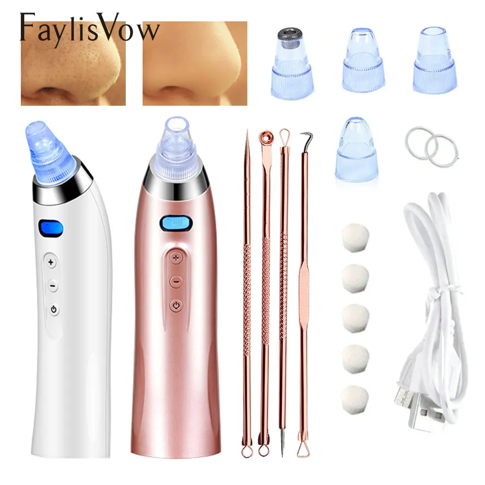 

Vacuum Pore Cleaner Blackhead Remover 4pcs Acne Removal Needles Set Face Cleaning Vacuum Suction Black Dots Spots Remover Tool