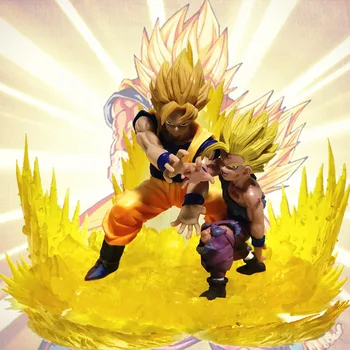 

Anime Dragon Ball Z Son Goku Gohan Action Figures Father Son Kamehameha Toy Dragon Ball Super Figurine Model Toys