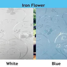 Матовая пленка на Стеклянные балконные раздвижные двери Ванная комната бумага на окна водонепроницаемые полупрозрачные стеклянные наклейки 45-90 см синий/белый