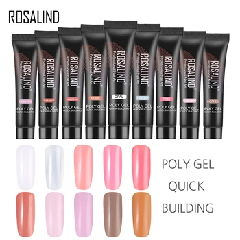 

ROSALIND 15ML Crystal Extend UV Nail Gel Extension Builder Vernis Semi Permanent UV Gel Nail Polish Nail Art Manicure Poly Gel