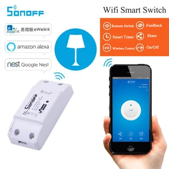 

2pc/lot Itead Sonoff Remote Control Wifi Switch Smart Home Intelligent Wireless Timer Universal DIY Switch MQTT COAP For Home