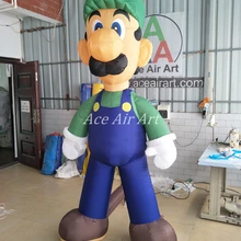 Индивидуальные гигантские надувные персонажи мультфильмов надувные Super Mario bros Luigi для события