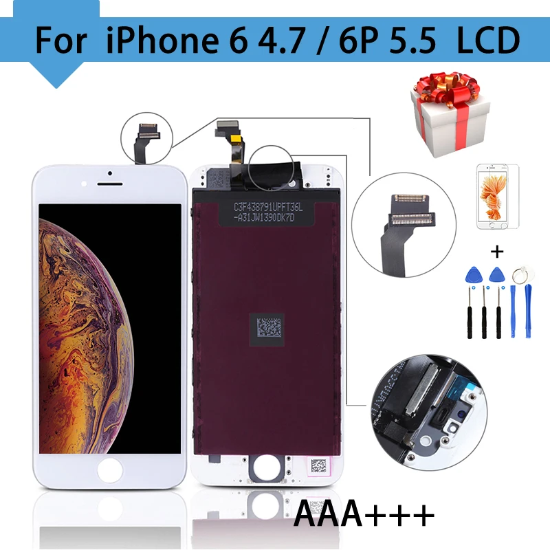 Без битых пикселей для iPhone 6 Plus ЖК дисплей сенсорный экран дигитайзер сборка