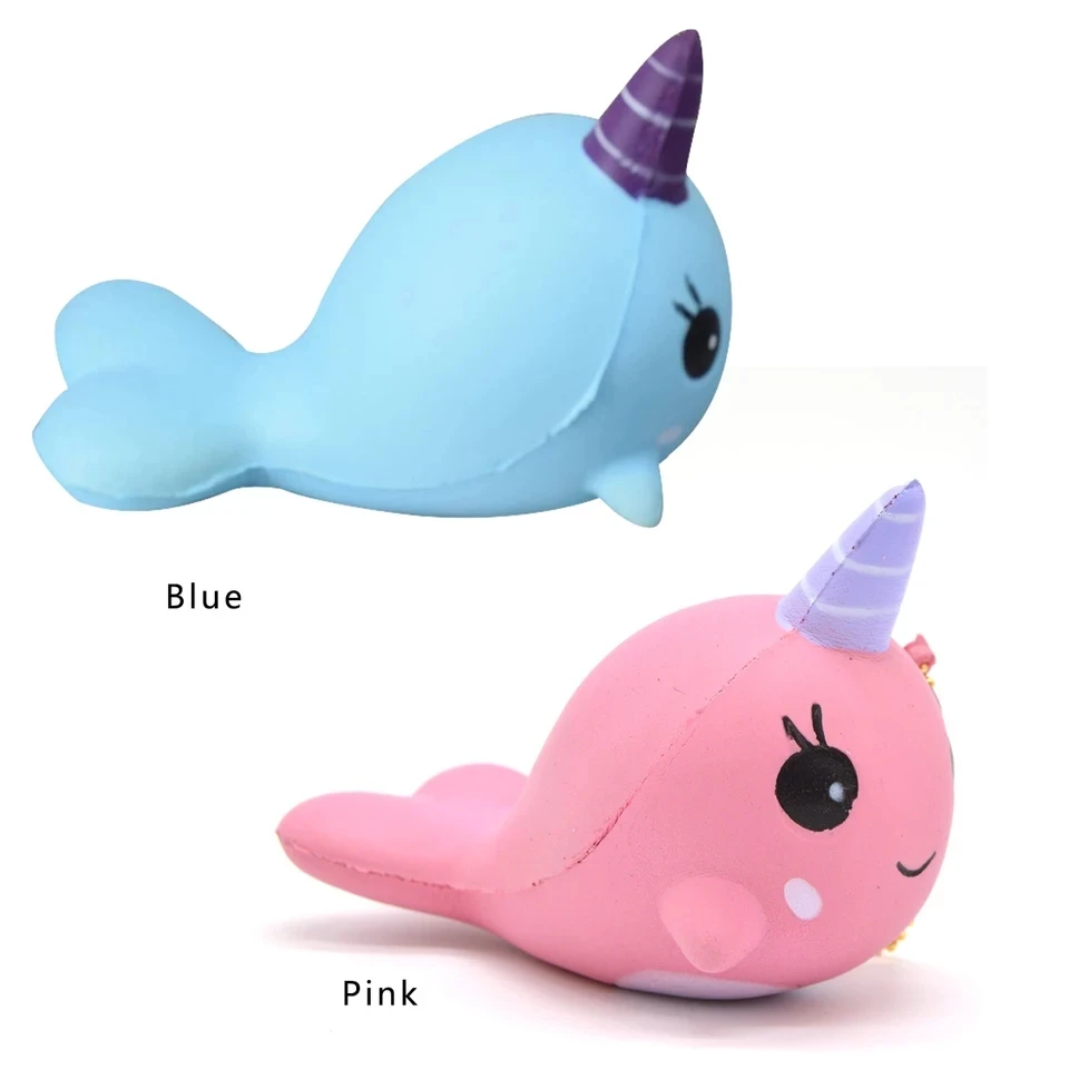 Squishy Toy Cute Dolphins PU Foam Slow Rising Scented Non toxic Fun