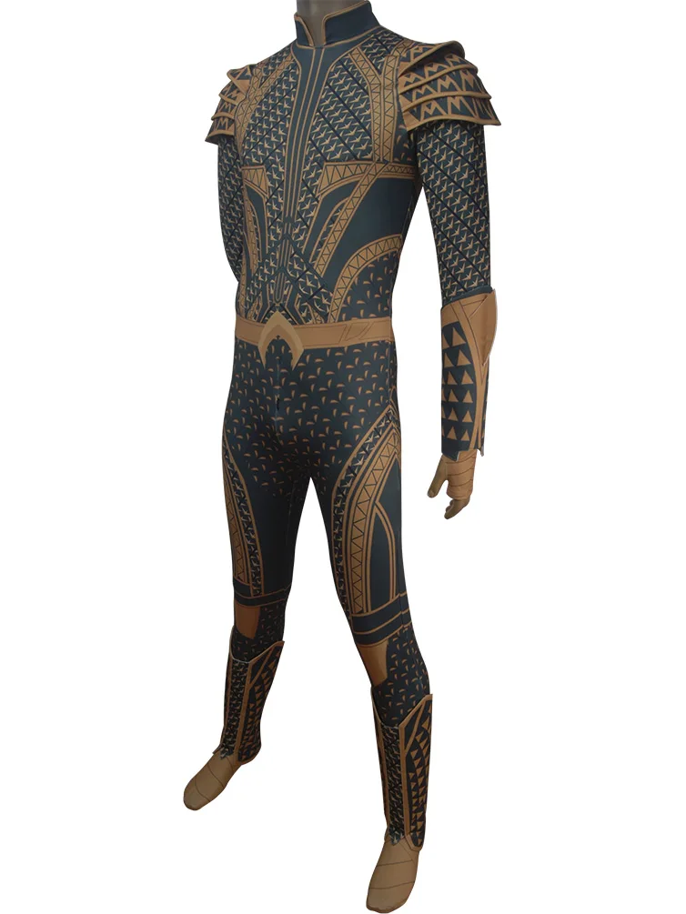 Mens kids boys DC Comics Aquaman film cosplay superhero Arthur Curry Halloween costume suit X'mas b