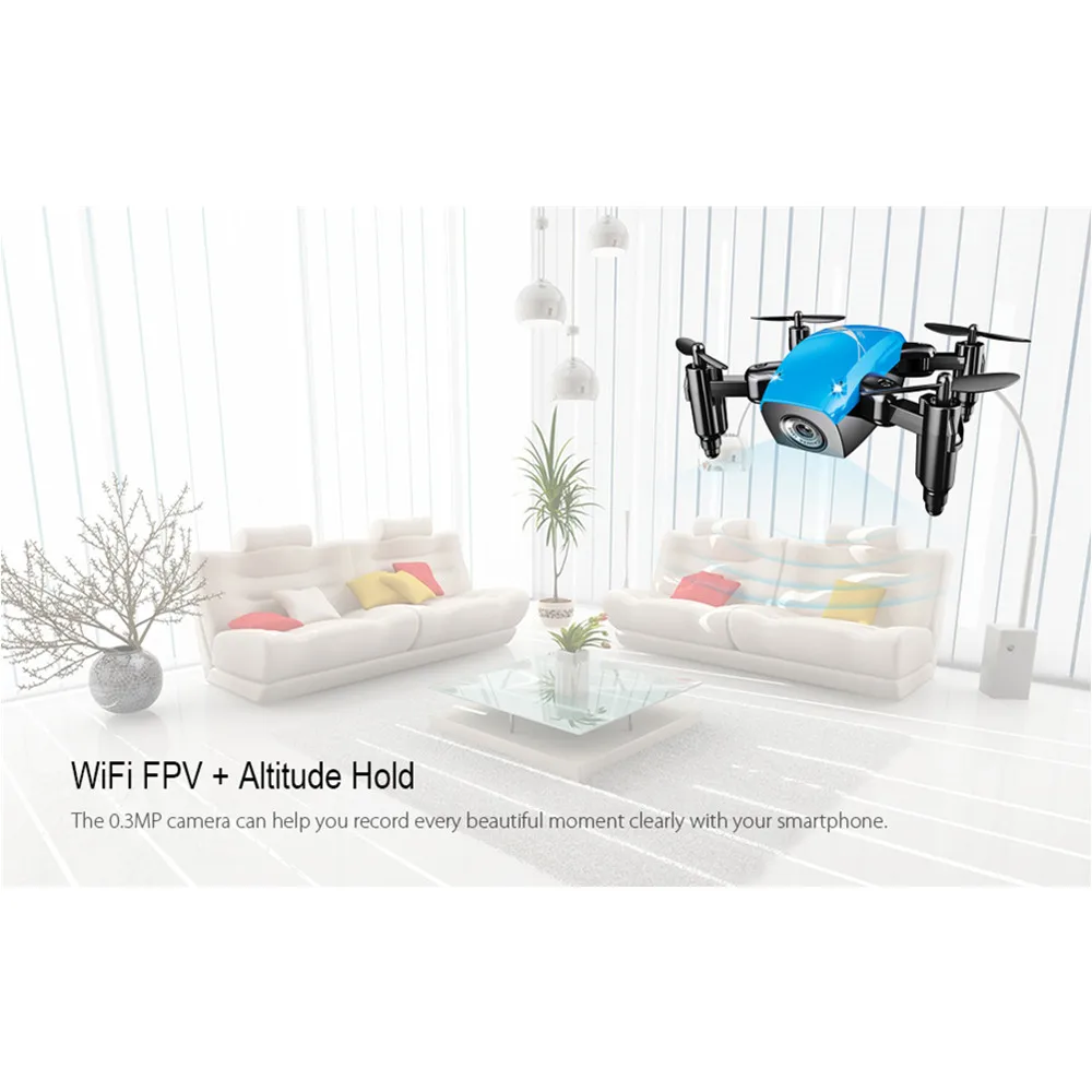 2019 Brand New Mini Drone With Camera HD S9 No Camera Foldable RC Quadcopter Altitude Hold Helicopter WiFi FPV Micro Pocket Dro