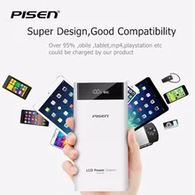 Pisen 20000 mAh Banque Universelle de Puissance Pour Samsung S8 Plus Pour iPhone 7 7 Plus 5S D’identification À Puce Double USB Port