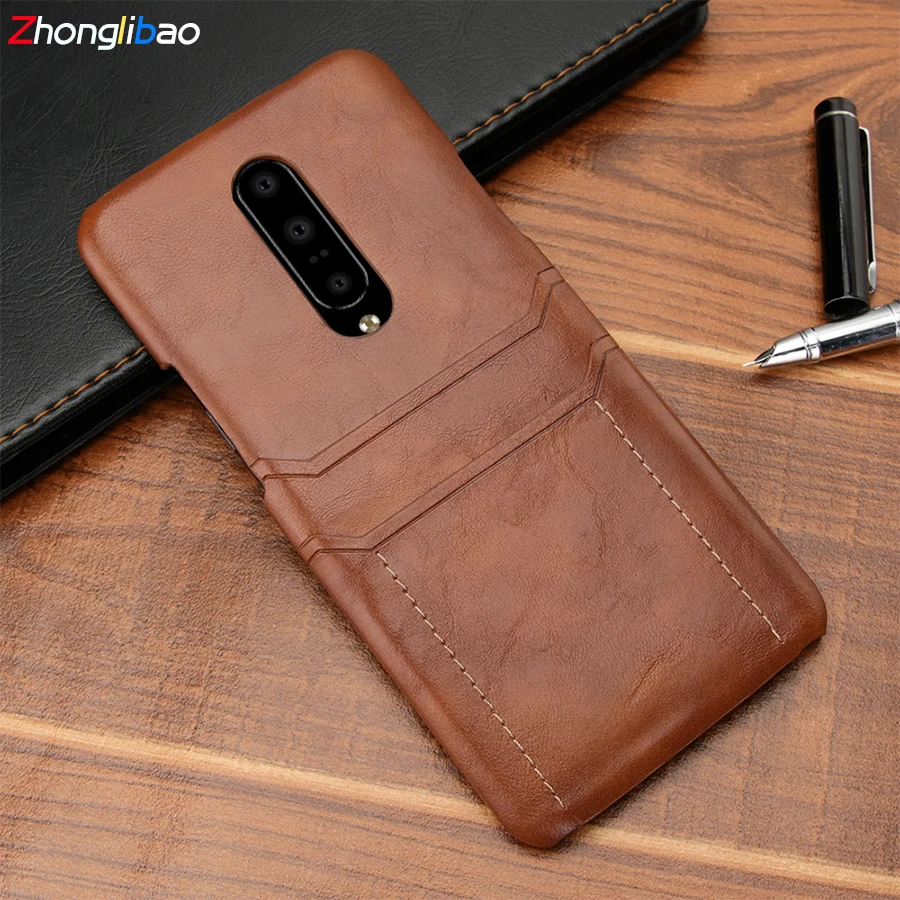 

One Plus 7 Pro 7 6 6T Luxury Original Leather Phone Case for Oneplus 7 Pro 7 6 6t Card Slot Holder Thin Slim Hard Back Cover