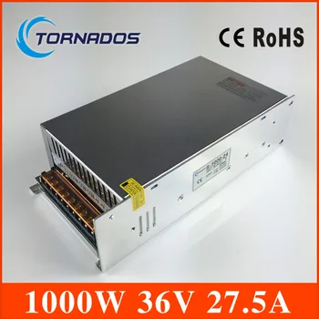 

S-1000-36 high power AC to DC small size dc 36v power supply 1000w For Led Strip,AC110V/220V Transformer To DC 36v