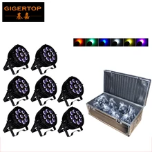 TIPTOP кейс 8in1+ 8xlot высокое Мощность 200 W Водонепроницаемый 9 RGBWA УФ 6in1 18 Вт профессиональный светодиодный параболический алюминизированный отражатель производитель 100 V-240 V