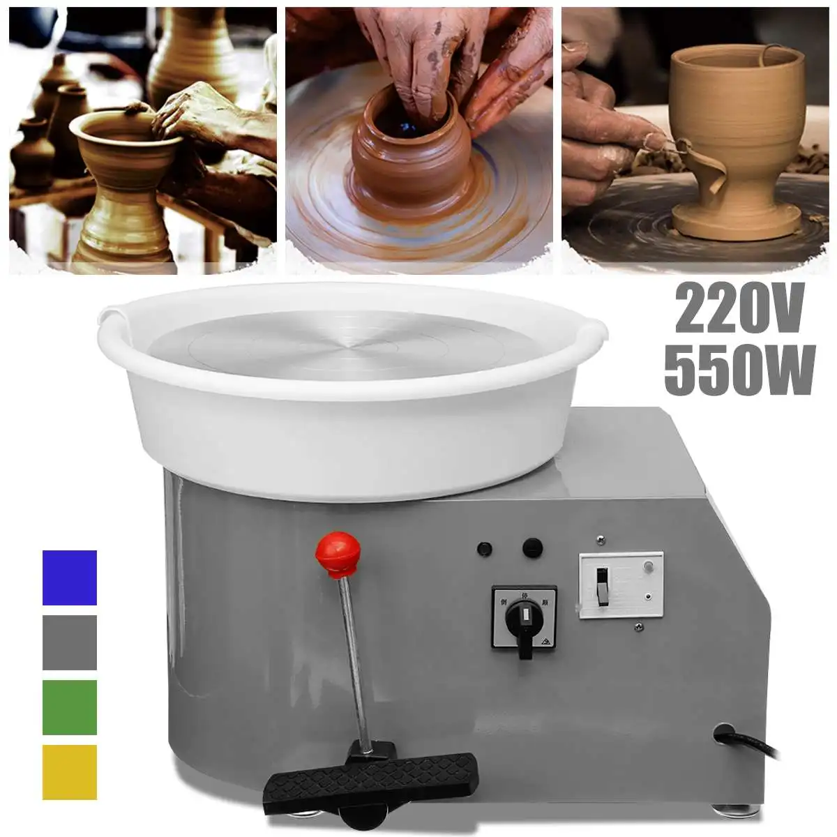 Turning Electric Pottery Wheel Ceramic Machine 220V 550W 300mm Ceramic Clay Potter Kit For Ceramic Work Ceramics