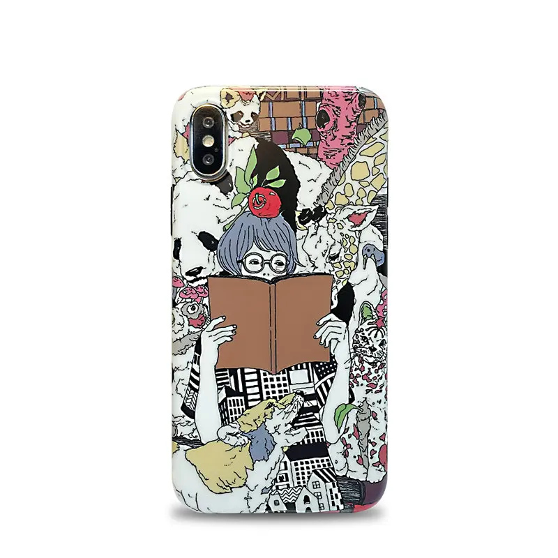 Girl with Panda iPhone XS case 7 8 plus XR XS max (10)