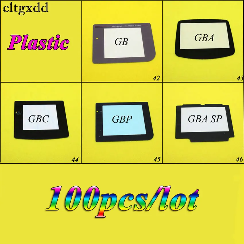 

clygxdd 100PCS Plastic Lens for GB GBC GBA SP GBP Screen Glass Lens for Gameboy Advance Color Lens Protector W/ Adhensive