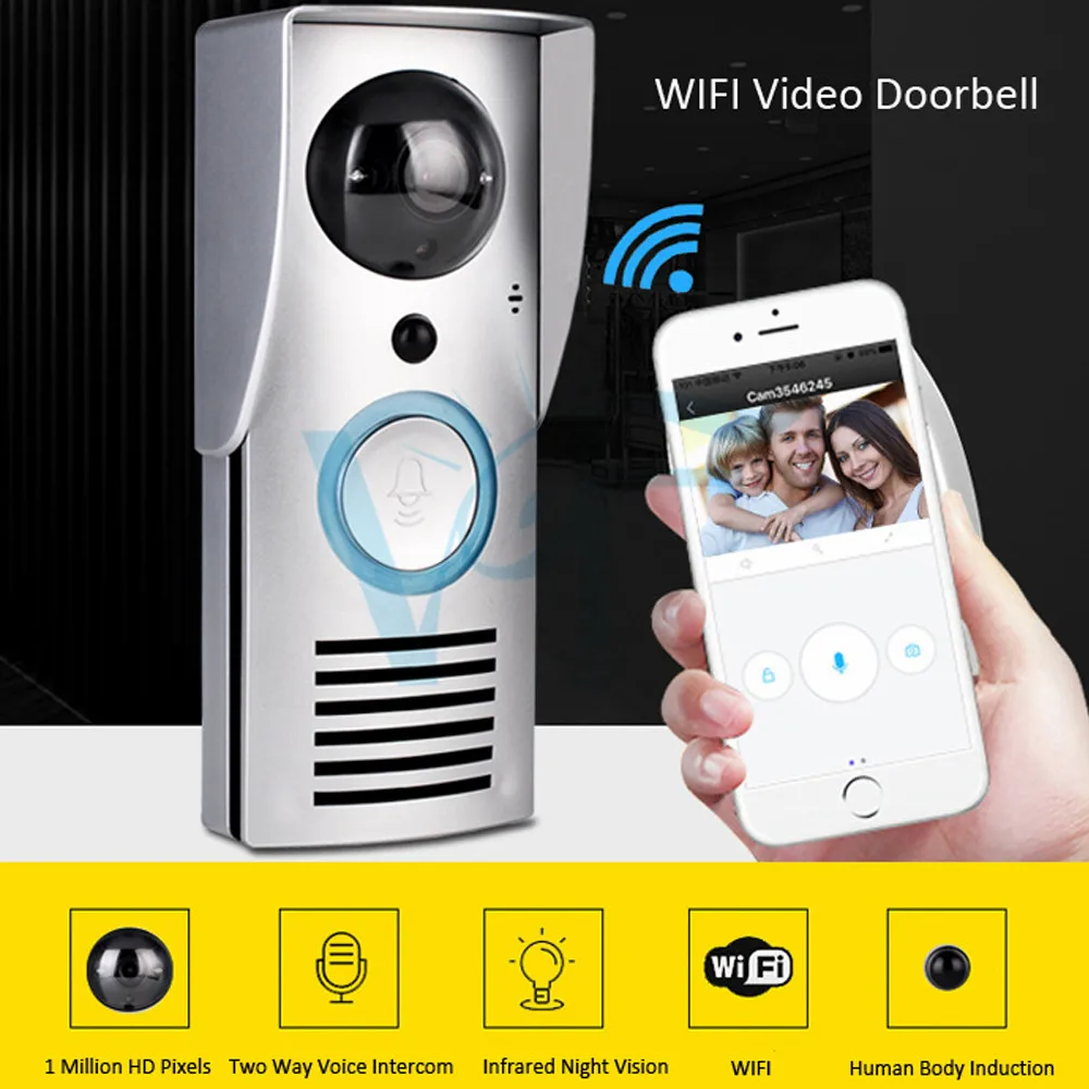 Бесплатная доставка DHL WIFI видеодомофон дюймов видео телефон двери Camaras де Seguridad