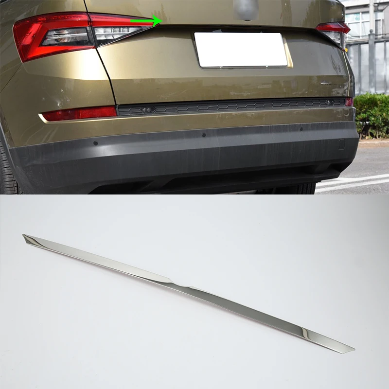 

OUBOLUN stainless steel exterior car accessories rear trunk streamer high quality For 2017 SKODA KODIAQ