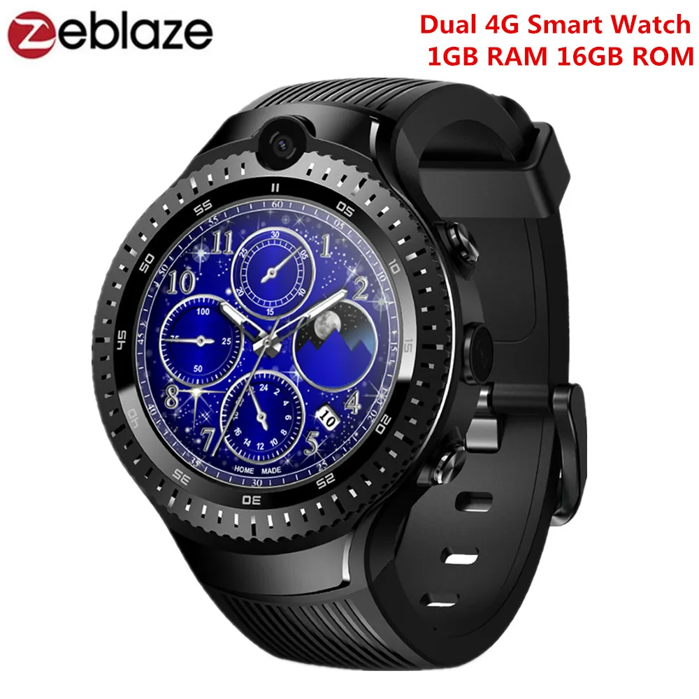 Zeblaze THOR 4 Dual 4G Smartwatch Phone 1.4 Inch Android 7.1 MTK6739 Quad Core 1.25GHz 1GB 16GB 530mAh Smart Watch For Men