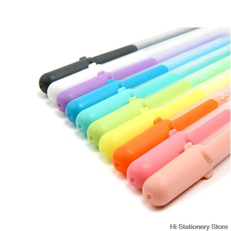 

2017 5Pcs Sakura Souffpe jelly stereo pen 3D pen ball pen hand-painted flash high pen 0.6mm 10 Colors