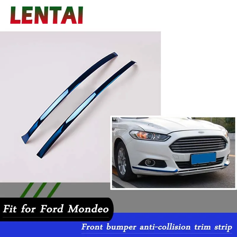 

LENTAI Car Styling Stainless Steel Head Anti-collision Strip Anti-impact Trim Stickers For Ford Mondeo MK5 2017 2018 Accessories