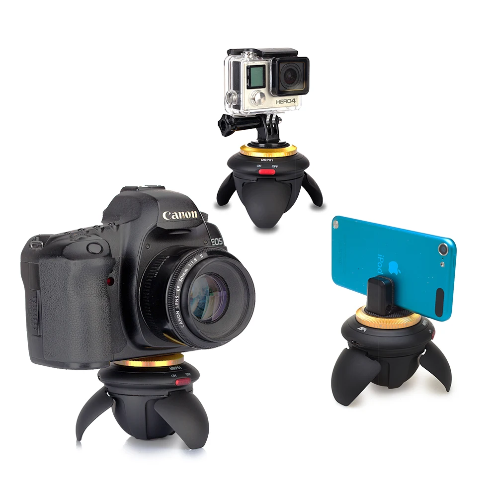  AFI MRP01 Mini Electric Panorama Head 360 Rotation Time Lapse Tripod Head for GoPro Action Camera f