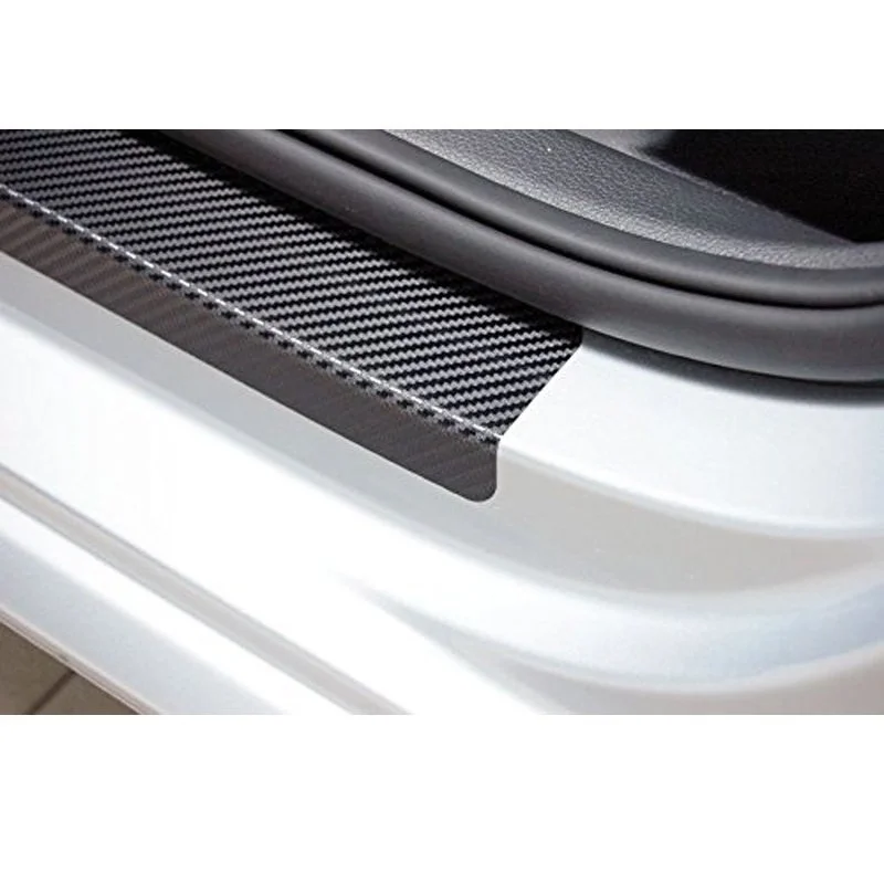 4pcs Carbon Fiber Vinyl The Sticker on Car Door Window Protector Plate Wear for Hyundai Creta Car Accessories