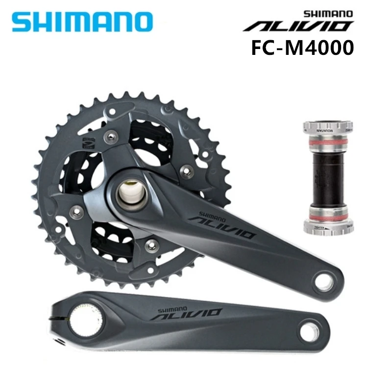 

shimano 4000 Alivio Crank Crankset FC M4050 with BB52 for M4000 HollowTech bicycle parts 170/175MM