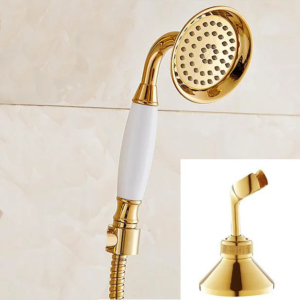 New Brass Classical Telephone gold and Held Shower Head +1.5M golden shower pipe golden hand shower цена New Brass Classical Telephone gold and Held Shower Head +1.5M golden shower pipe golden hand shower цены онлайн