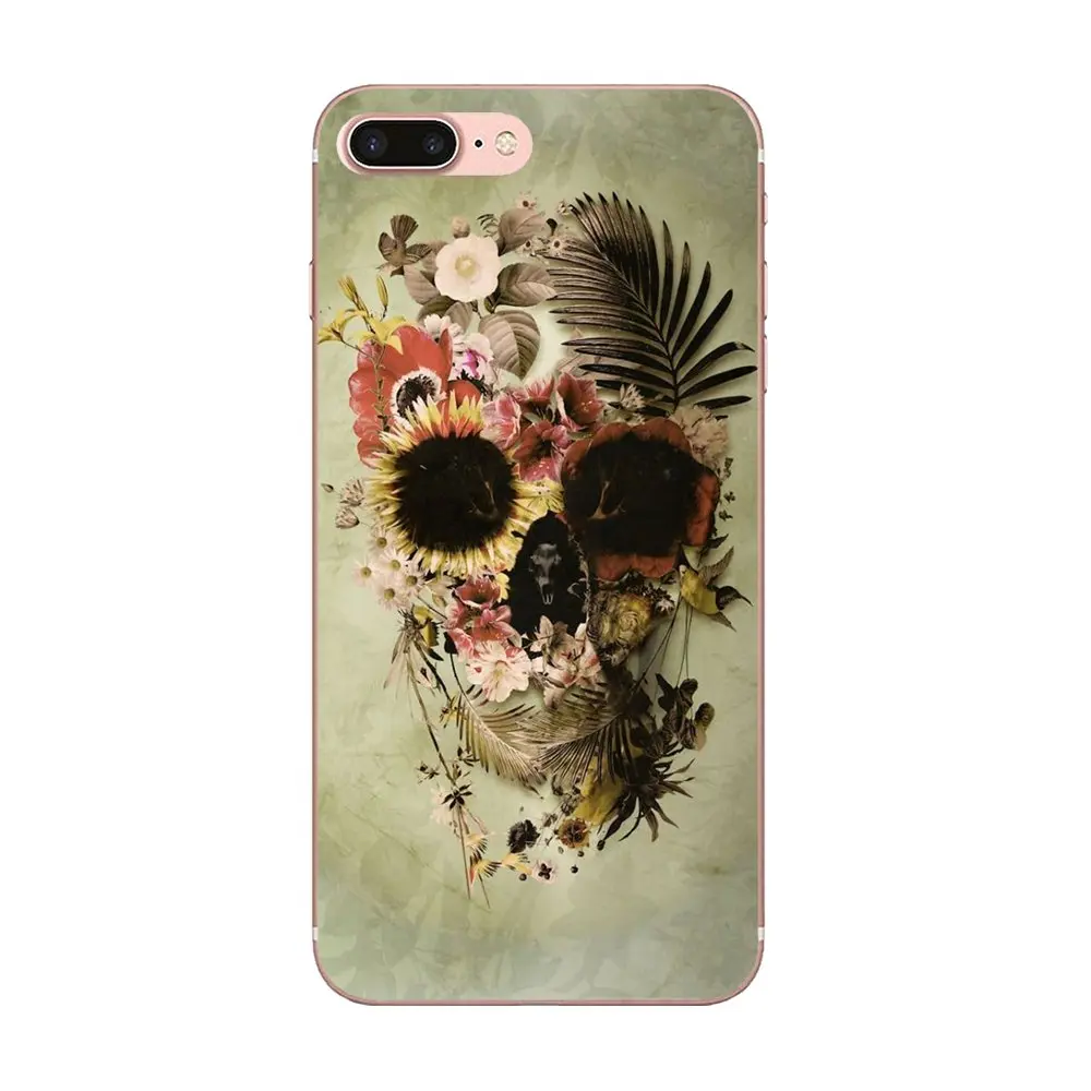 Мягкий чехол из ТПУ Poker Skull Tatoo для Samsung Galaxy Note 5 8 9 S3 S4 S5 S6 S7 S8 S9 S10 mini Edge Plus