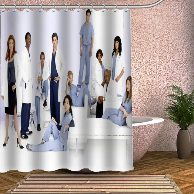 Grey's Anatomy Shower Curtain Eco friendly Modern Fabric polyester