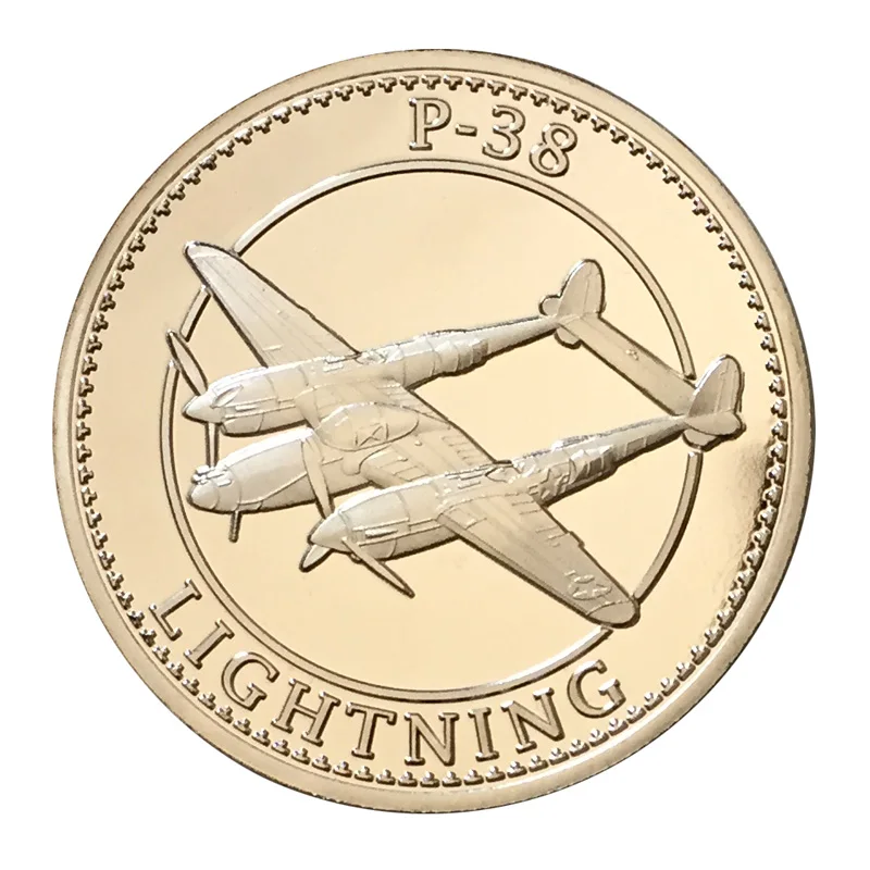 

US Military United States Air Force/USAF P-38 Lightning Silver Plated Challenge coin/ Medal 1325#