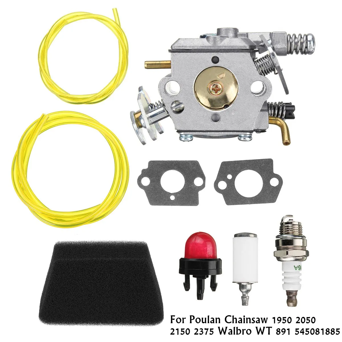 

One set Carburetor Carb Kit 545081885 For Poulan Chainsaw 1950 2050 2150 Walbro WT 891