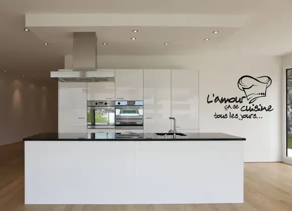 Simple Cuisine Chef Cap Wall Sticker Kitchen Decor Diy Sticking