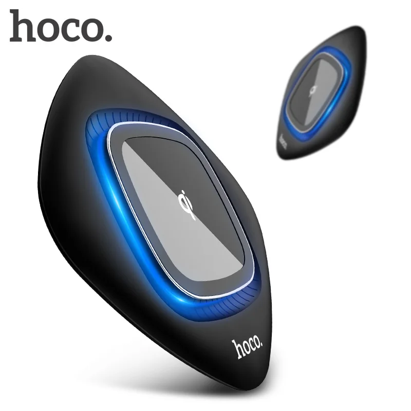 HOCO smart LED light Qi Wireless Charger for iPhone 8 X 8 Plus 10W Fast Desktop