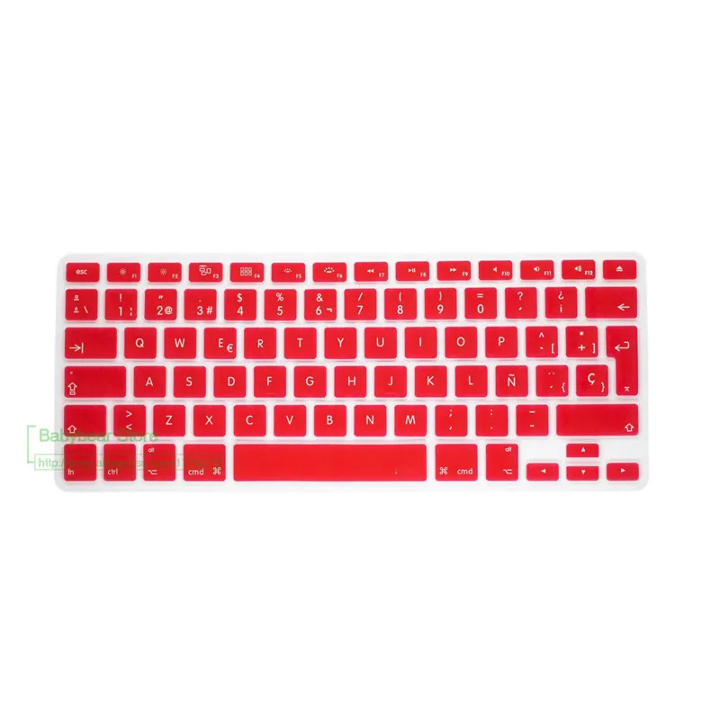 Силиконовый чехол для клавиатуры Macbook Air Pro 13 15 17 испанская европейская Mac Book