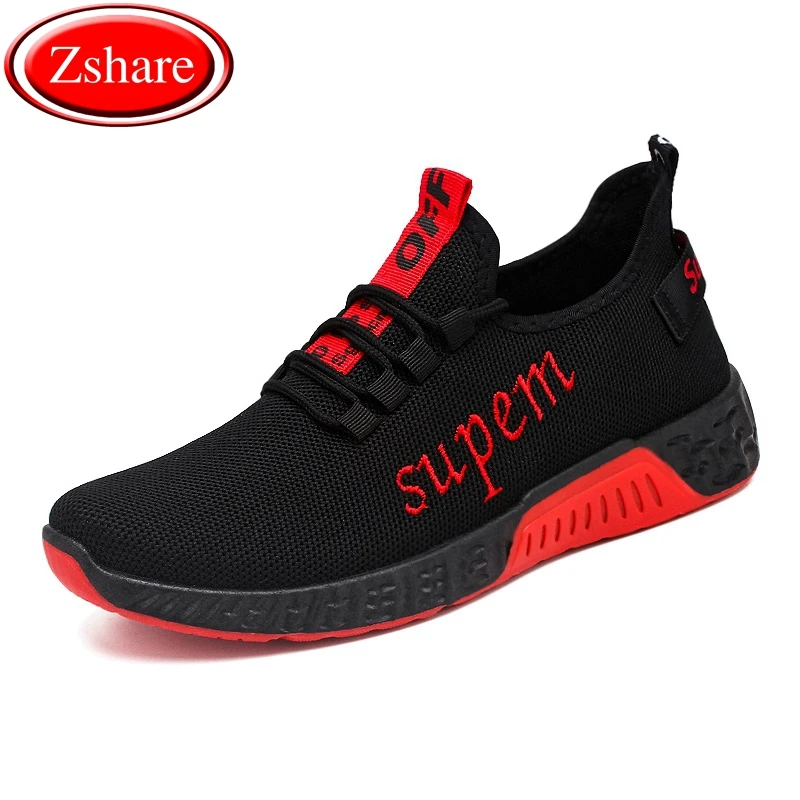 

Flyknit Breathable Sneakers Men Casual Shoes 2019 New Fashion Light Mens Canvas Shoes Casual Lace up Men Sneakers Zapatos Hombre