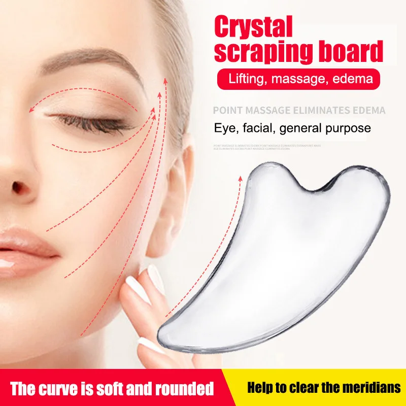 Crystal Scraping Board Natural Resin Facial Massage Tools for SPA Skin Care RJ99 |